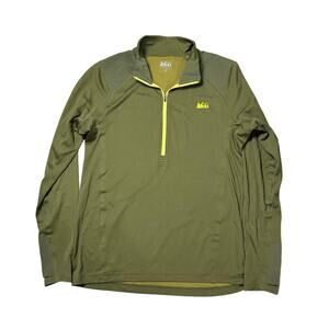 REI Green Quarter Zip Lightweight Pullover